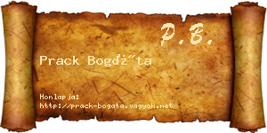 Prack Bogáta névjegykártya
